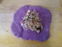 妈妈做的紫薯饼做法图解6)