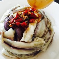 独特的凉拌茄子做法图解9)