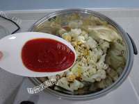 家常菜茄汁菜花做法图解7)
