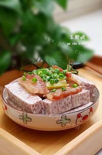 清香芋头腊肉蒸做法图解7)
