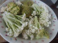 家常菜素炒有机菜花做法图解1)