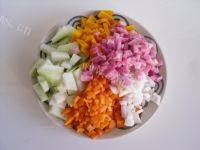 超级营养的彩色蔬菜肉粥的做法图解三