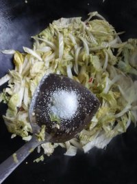 家常菜酸辣大白菜做法图解4)