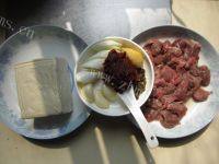 家常菜豆花牛肉做法图解1)