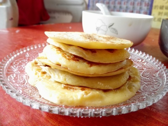 美味的香蕉松饼