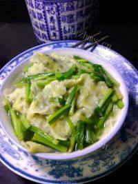 自己做的韭菜面片
