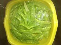 家常菜肉炒扁豆做法图解2)