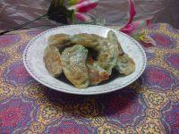 自己做的韭菜鸡蛋煎饺