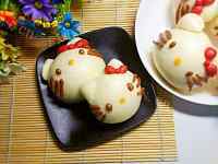 可爱的hello kitty馒头做法图解11)