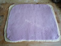 香甜豆沙馅紫薯螺旋馒头的做法图解七