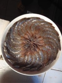 皮蛋香蒸虾做法图解7)