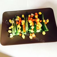香喷喷的凉拌银杏秋葵做法图解8)