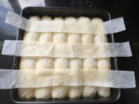 美味的淡奶油果酱排包做法图解9)