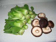 家常菜香菇扒油菜做法图解1)