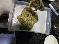 自制手工抹茶花生牛轧糖做法图解8)