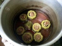 家常菜酿苦瓜做法图解7)
