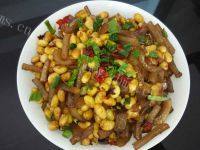 黄豆炒肉皮