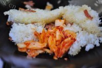 培根辣白菜炒饭做法图解6)