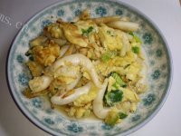 鲜美的鸟贝炒蛋做法图解7)