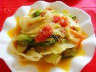 家常菜西红柿炒生菜