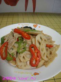 家常菜辣炒藕片