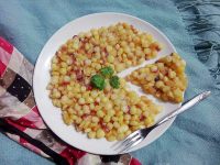 美味的香甜玉米烙