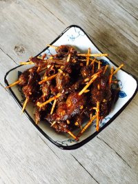 美味的牙签牛肉