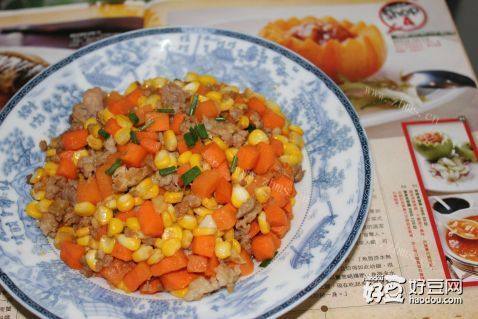 炒玉米胡萝卜丁