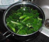 青菜鸡蛋饼自制做法图解2)
