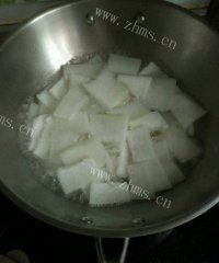 火腿冬瓜片做法图解3)