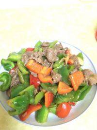 家常菜青椒牛肉