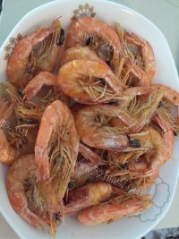 美味鱿鱼须炝大虾做法图解5)