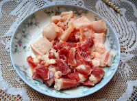 美味的肉片焖豆泡做法图解1)