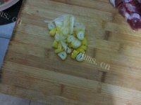 家常菜茼蒿炒肉丝做法图解3)