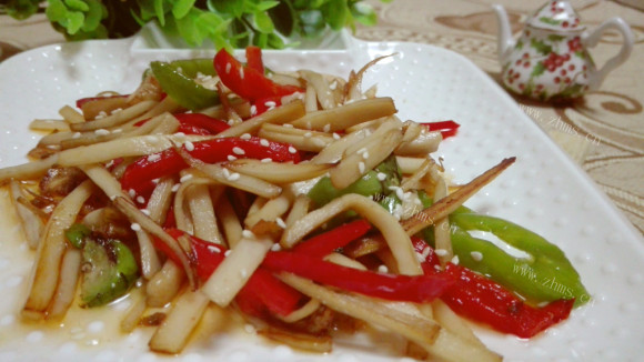 香喷喷的干煸杏鲍菇