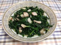 诱人的韭菜炒虾仁做法图解7)