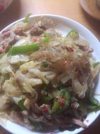 泡菜苕粉肉丝做法图解7)