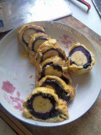 自己做的紫薯香蕉卷