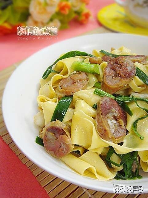 豆皮炒腊肠
