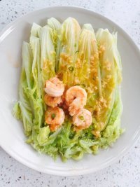 家常菜虾仁娃娃菜做法图解4)