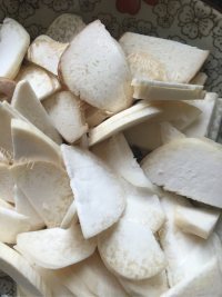 美味的杏鲍菇炒肉做法图解2)