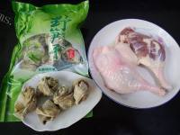 鲜美石笋干炖鸭腿做法图解1)