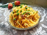 家常土豆丝炒肉做法图解9)