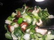 香菇炒青菜做法图解5)