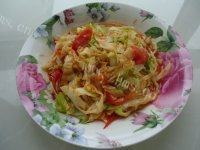 美味的大头菜炒西红柿做法图解7)