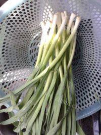 素菜清炒蒜苗做法图解1)
