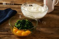 家常菠菜鸡丝蛋卷做法图解1)