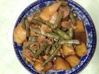 家常菜土豆炖四季豆