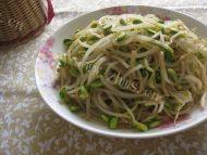 绿色食物素炒黄豆芽