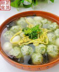家常菜香菜鱼丸